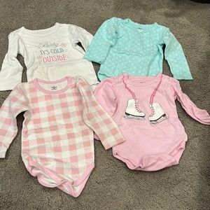 Bundle of 4 Winter Long Sleeve Onesies